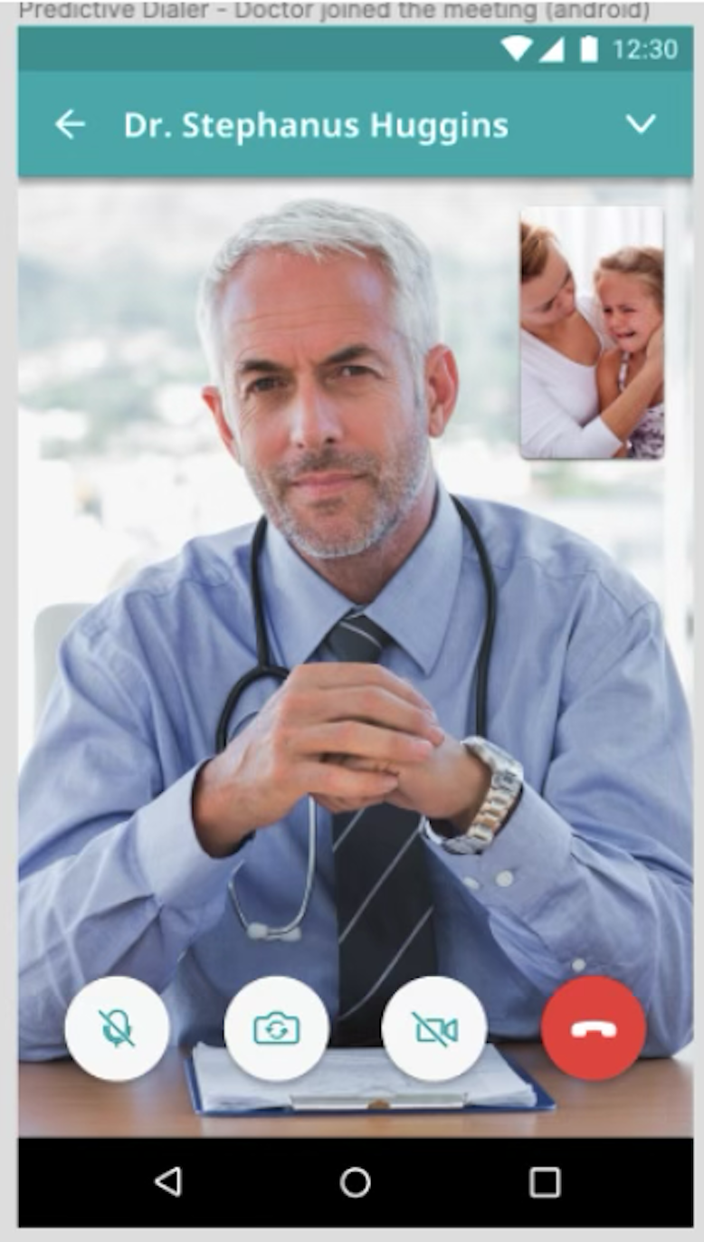 Patient video consultation screen